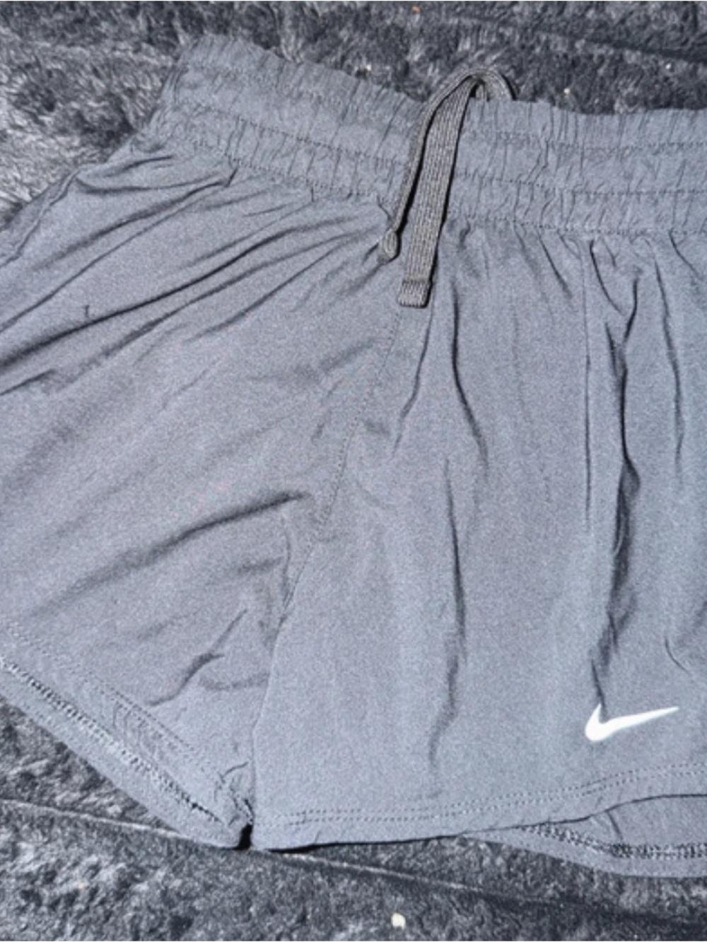 Nike kids Black Athletic Shorts with Drawstring